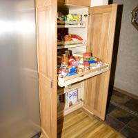 Pantry with 100 lb. rollouts