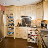 Pantry roll-outs and spice drawer organizer