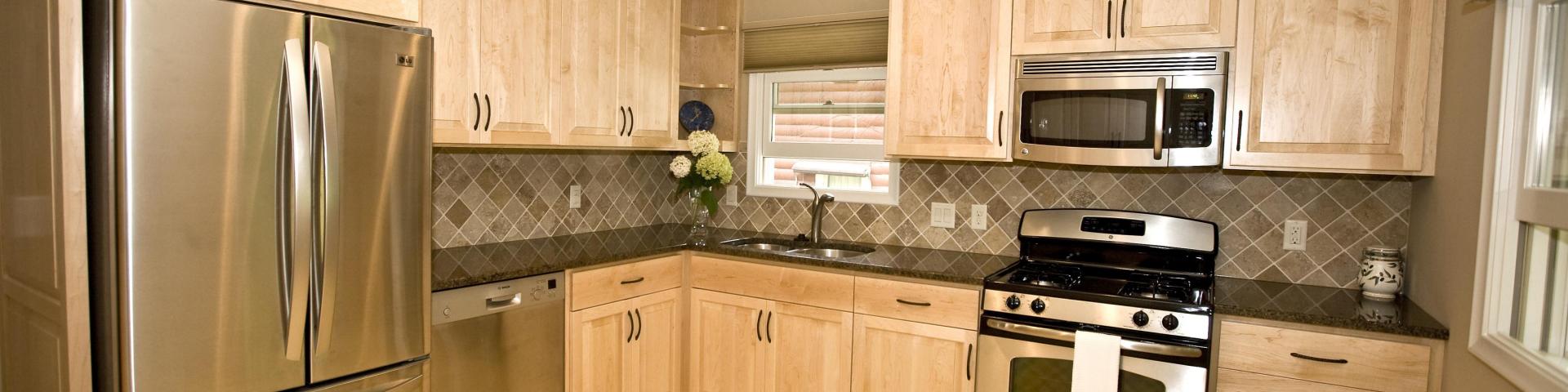 Wide view of the kitchen