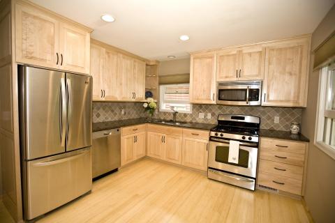 Wide view of the kitchen